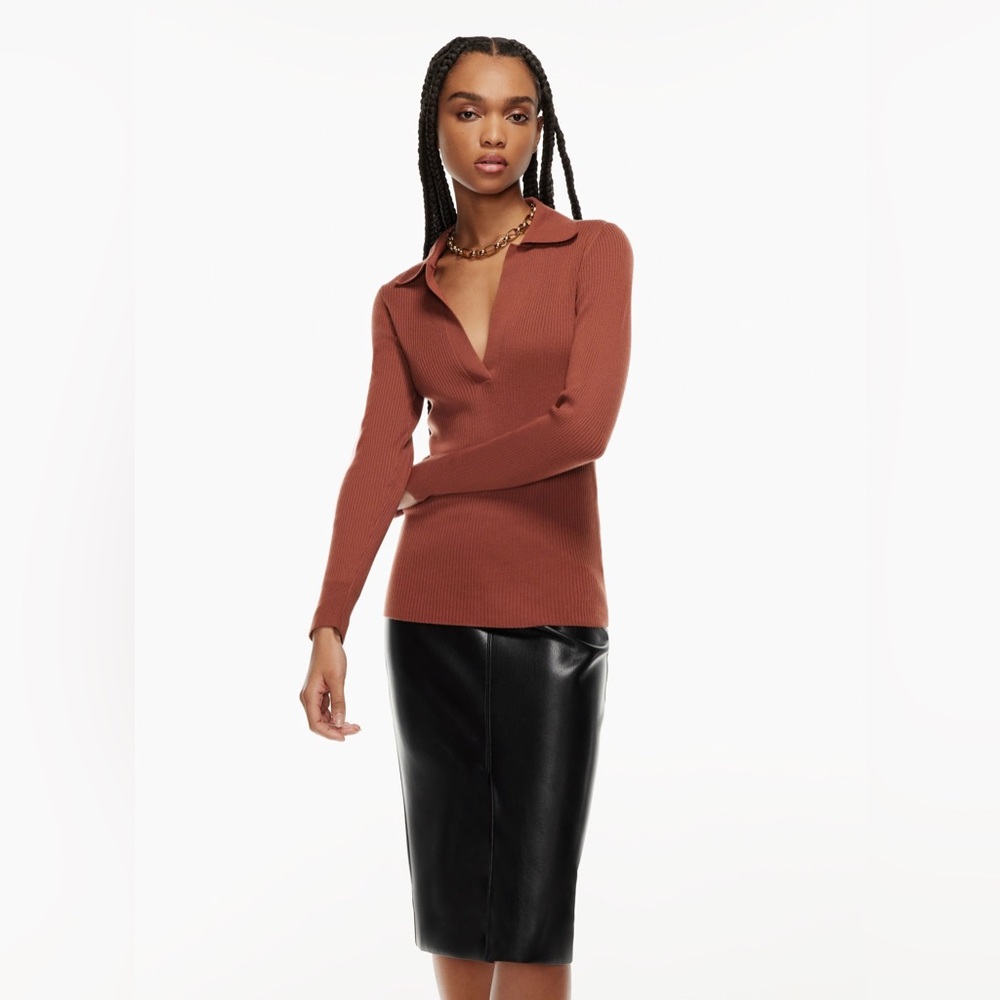 Babaton Aritzia Mcsweeney Sweater - Medium - Epicurean Brown